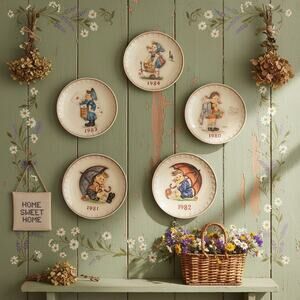 Vintage M.J. Goebel Hummel Collector Plates | Set of 5 | 1980 - 1984